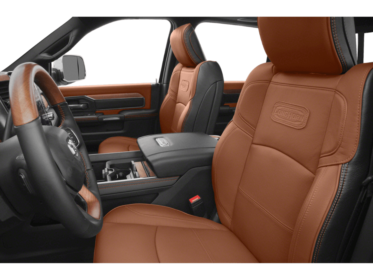 2021 Ram 3500 Longhorn - Interior Driver's Side with Door Open, Front Seat Feature