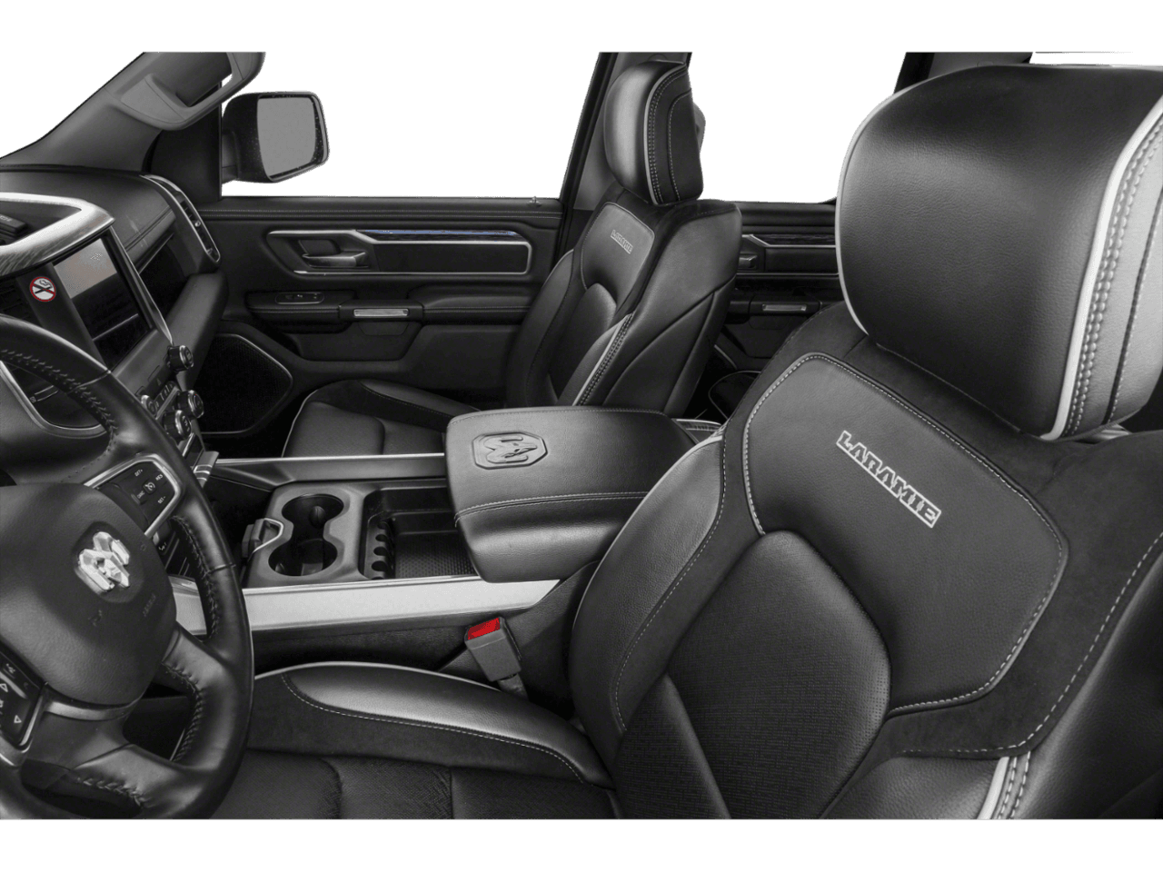 2021 Ram 1500 Laramie - Interior Driver's Side with Door Open, Front Seat Feature