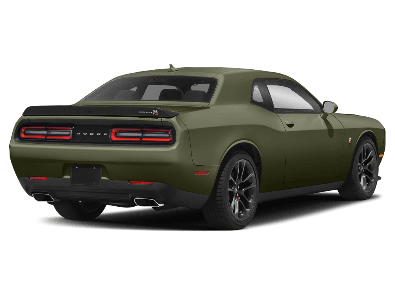 2021 Dodge Challenger R/T Scat Pack - Rear 3/4, facing to the right