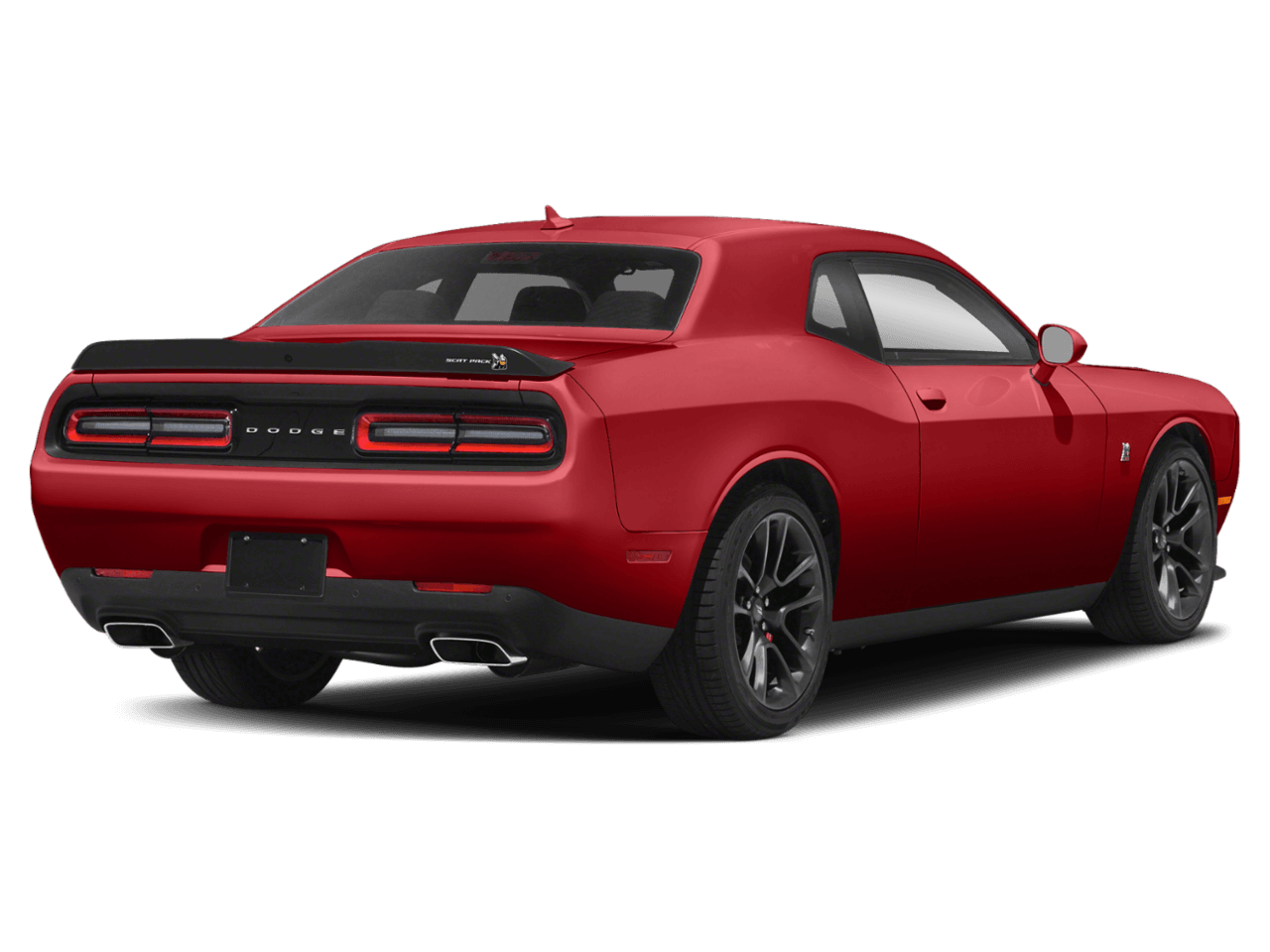 2021 Dodge Challenger R/T Scat Pack - Rear 3/4, facing to the right