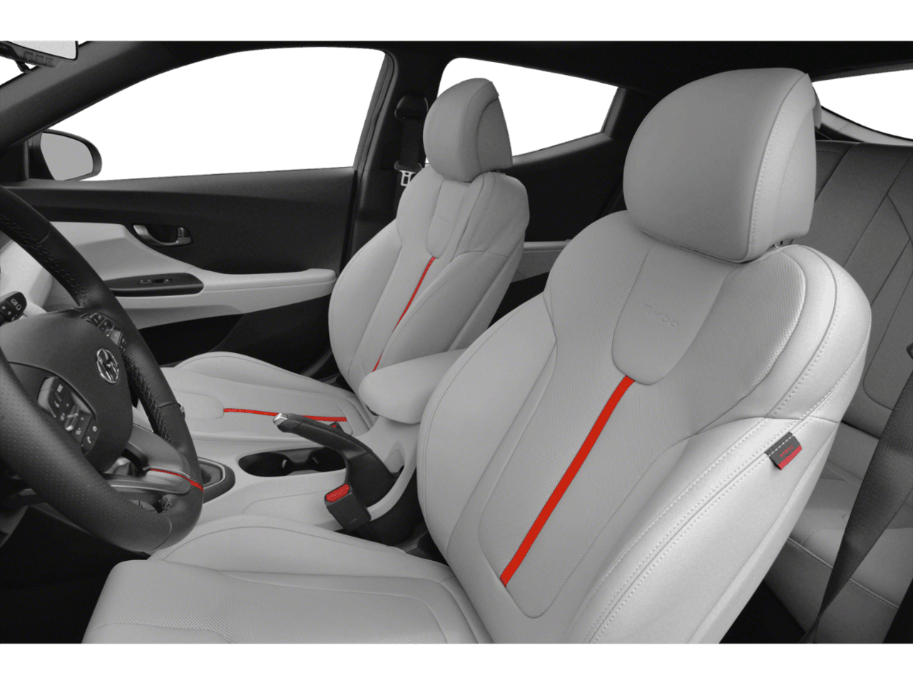 2021 Hyundai Veloster Turbo - Interior Driver's Side with Door Open, Front Seat Feature