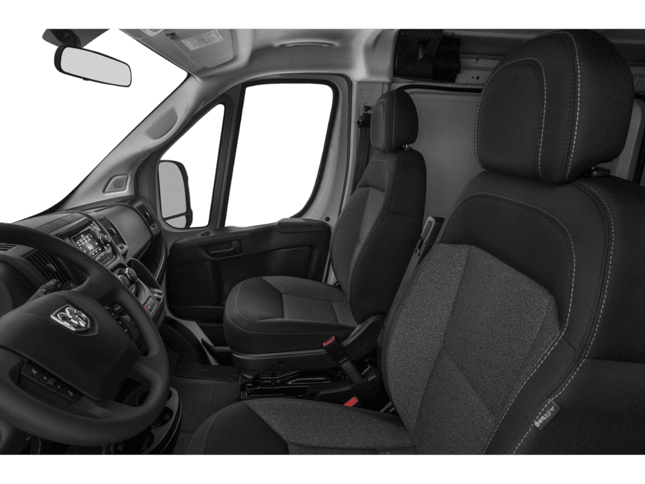 2021 Ram ProMaster Cargo Van  - Interior Driver's Side with Door Open, Front Seat Feature