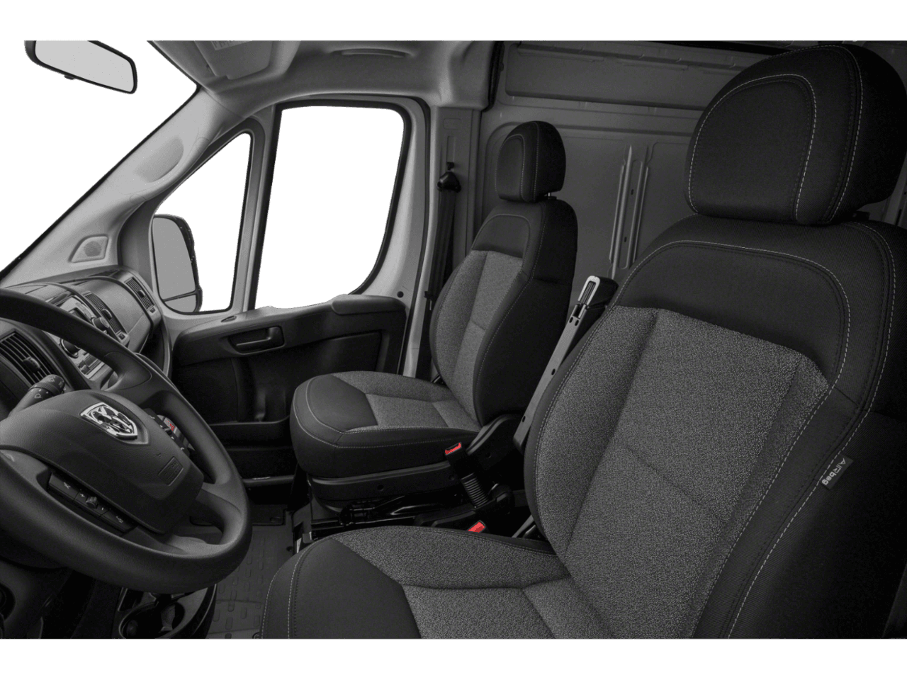 2021 Ram ProMaster Cargo Van  - Interior Driver's Side with Door Open, Front Seat Feature