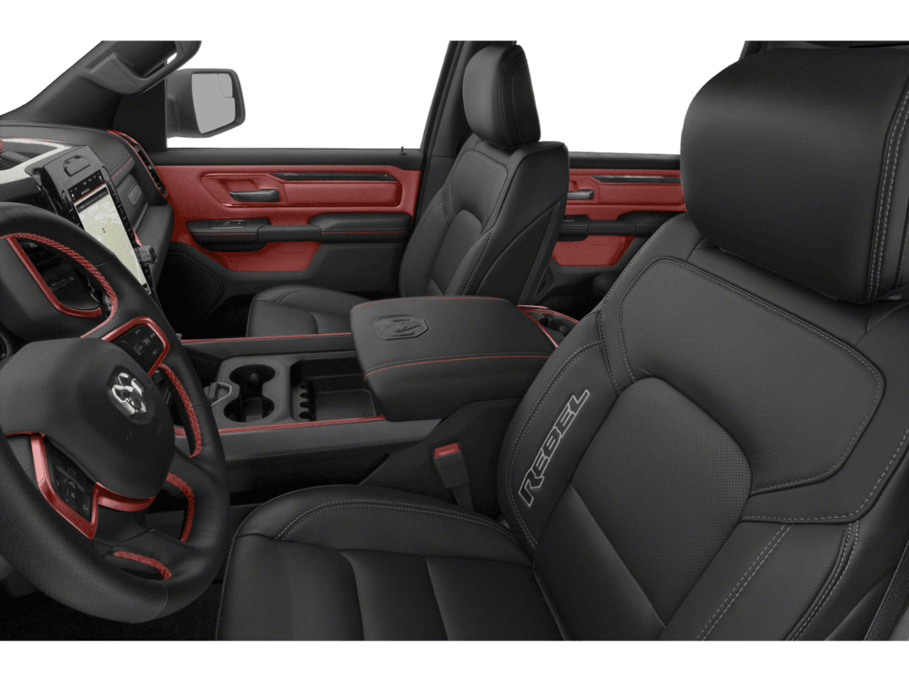 2021 Ram 1500 Rebel - Interior Driver's Side with Door Open, Front Seat Feature