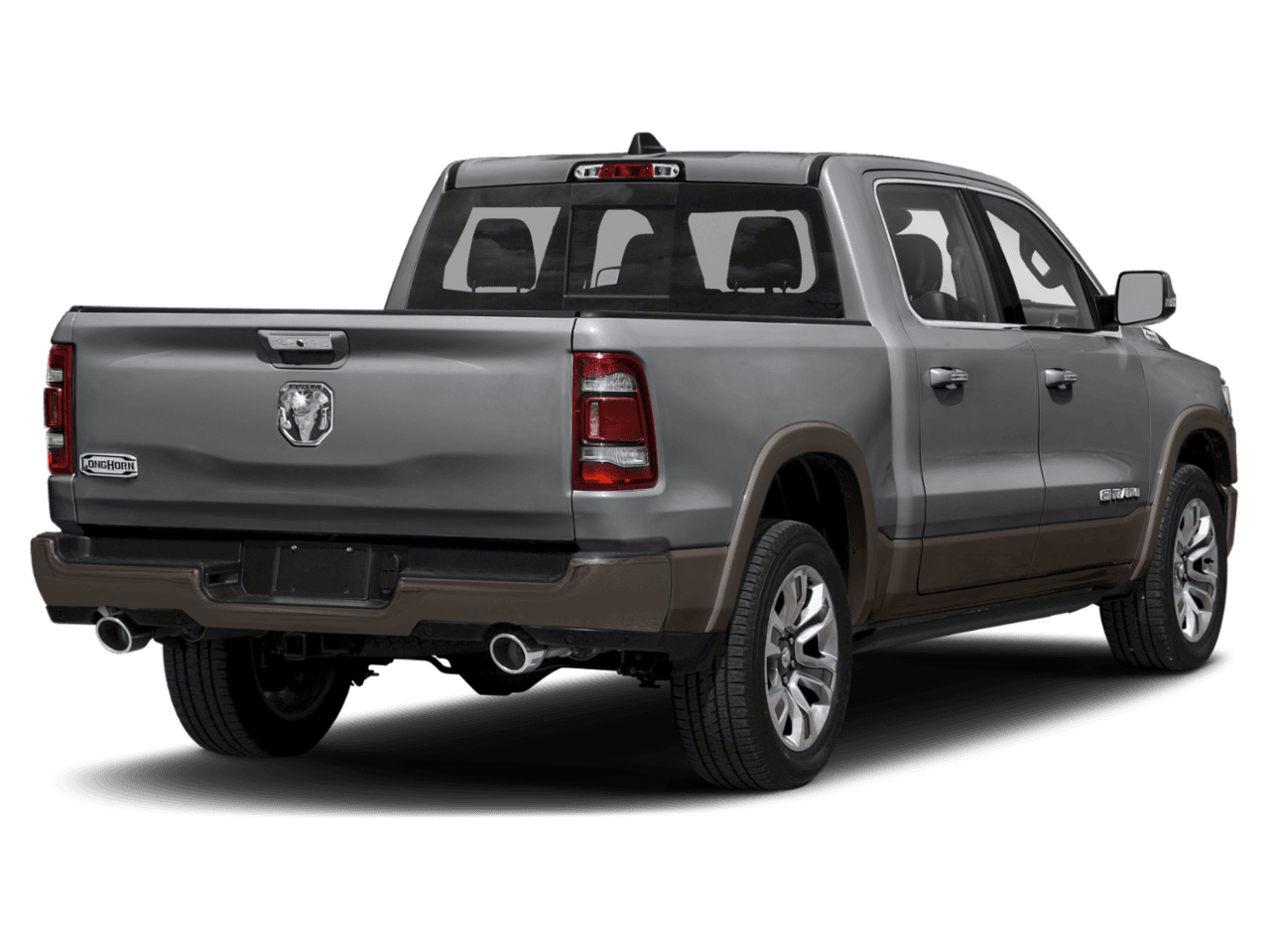 2021 Ram 1500 Longhorn - Rear 3/4, facing to the right