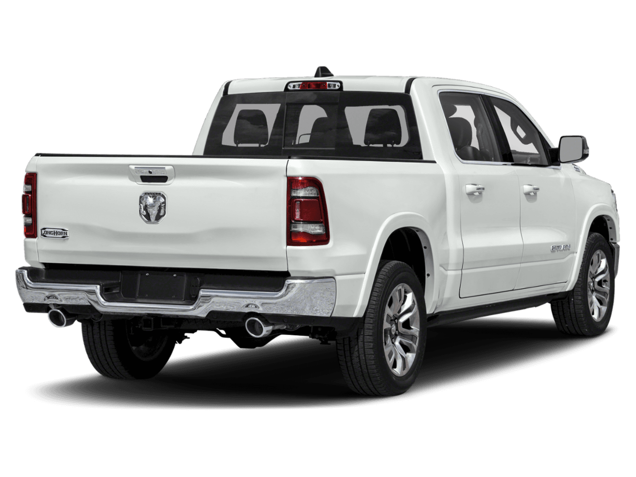 2021 Ram 1500 Longhorn - Rear 3/4, facing to the right