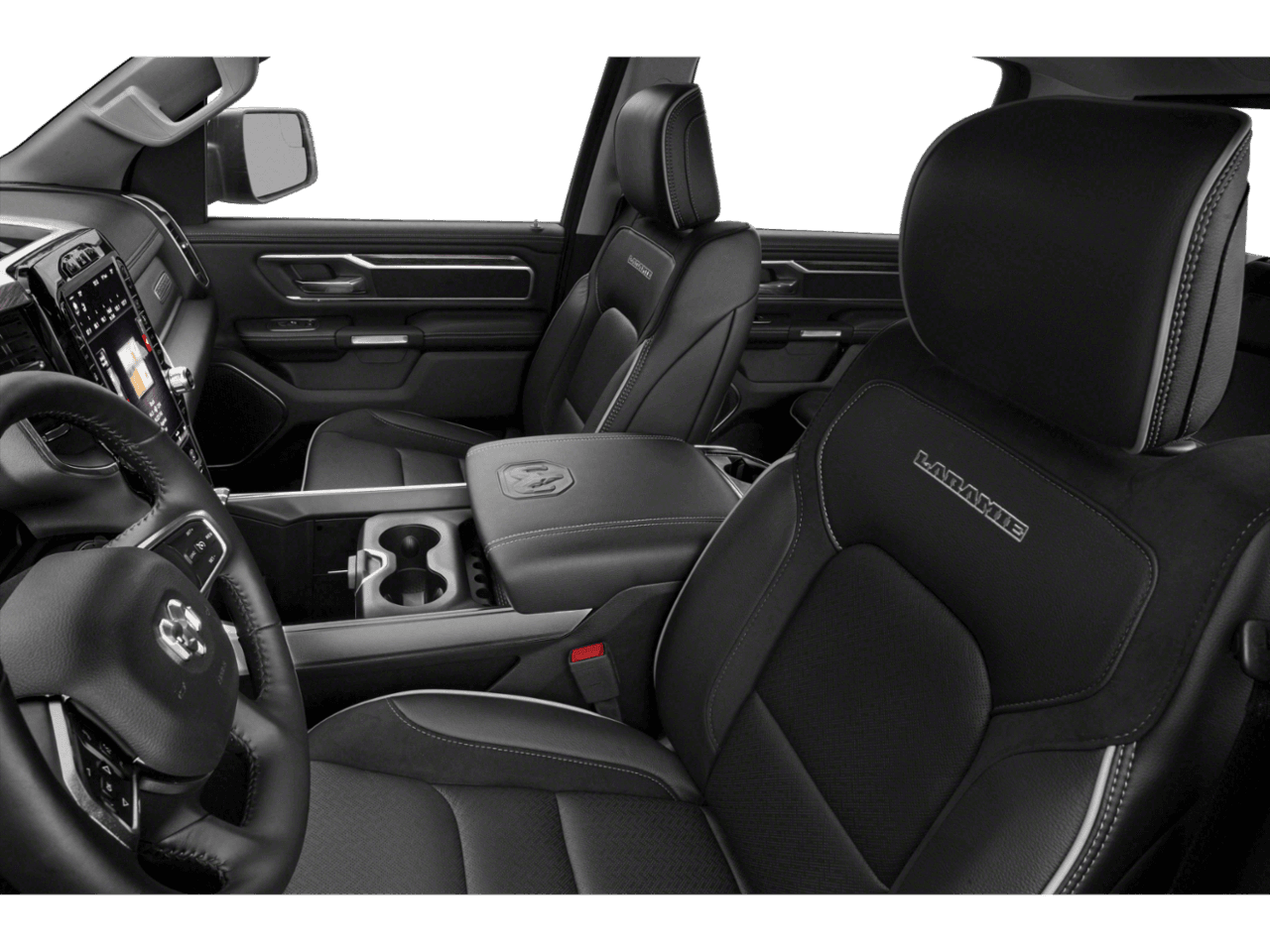 2021 Ram 1500 Laramie - Interior Driver's Side with Door Open, Front Seat Feature