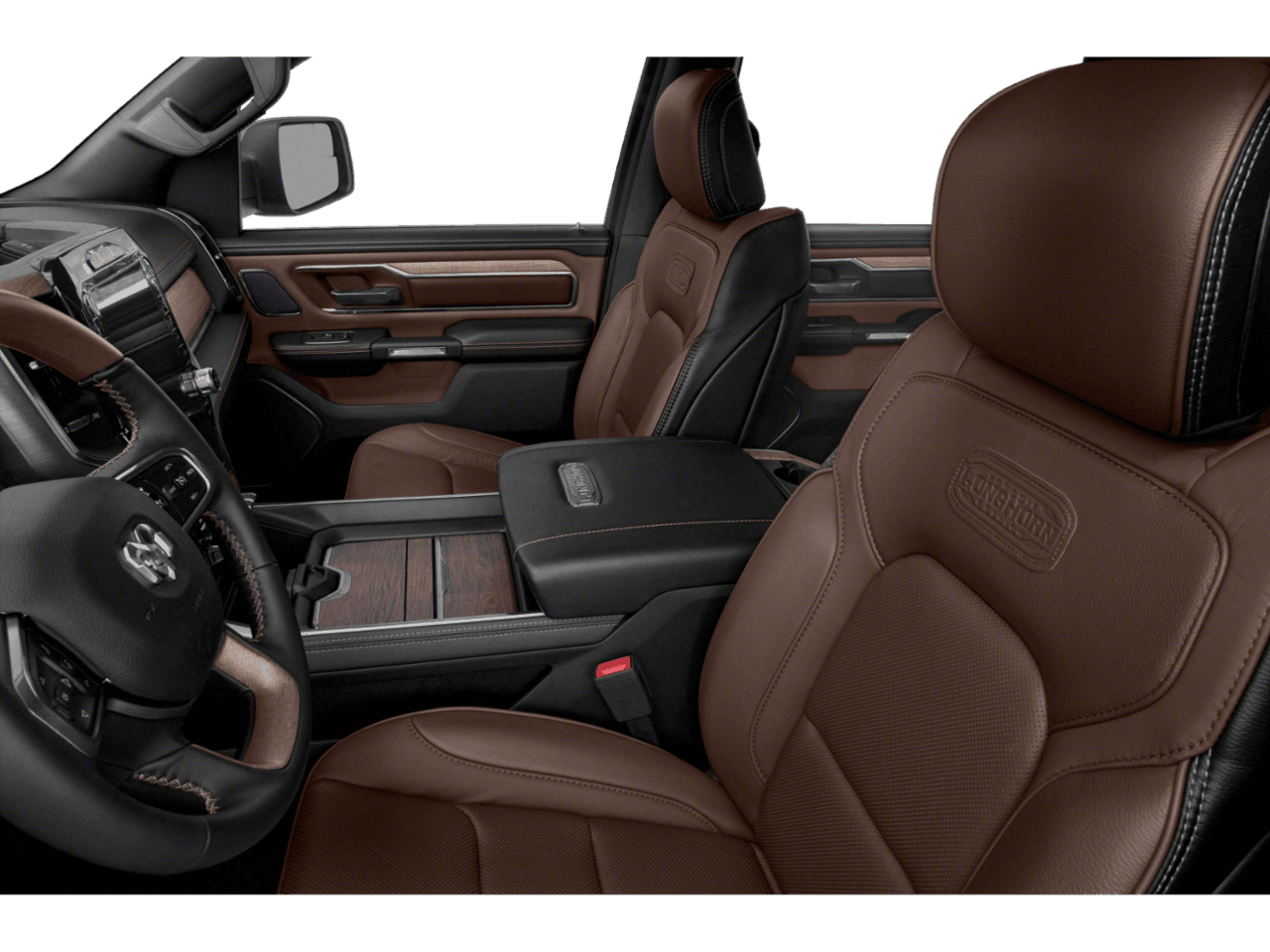 2021 Ram 1500 Longhorn - Interior Driver's Side with Door Open, Front Seat Feature