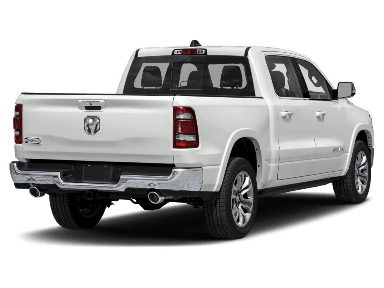 2021 Ram 1500 Longhorn - Rear 3/4, facing to the right