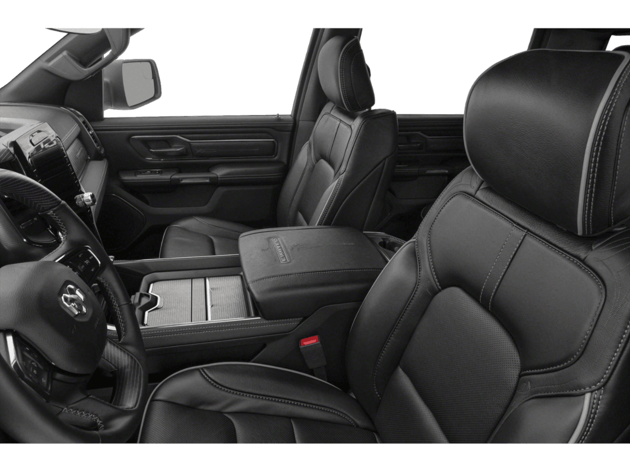 2021 Ram 1500 Limited - Interior Driver's Side with Door Open, Front Seat Feature