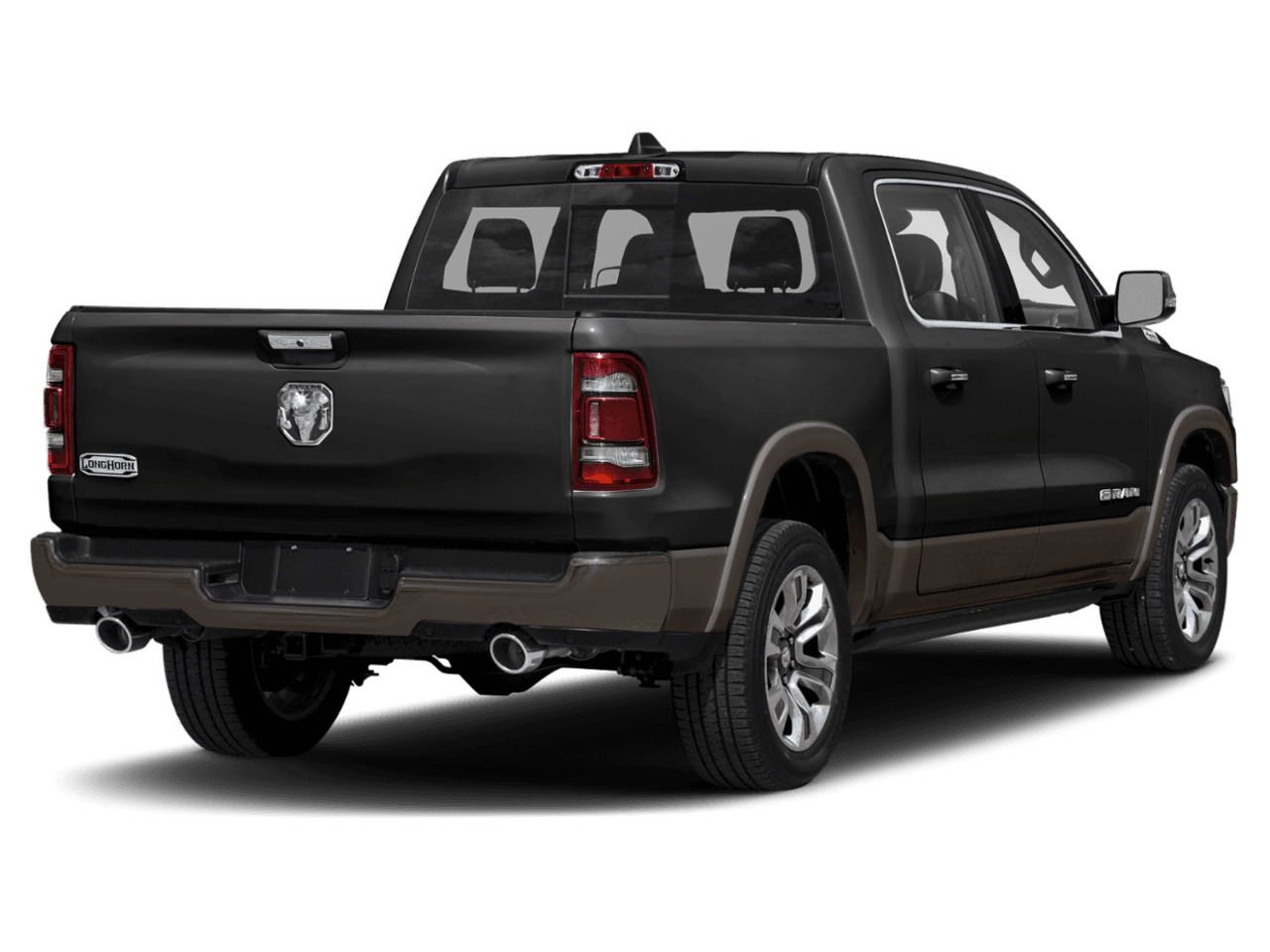 2021 Ram 1500 Longhorn - Rear 3/4, facing to the right