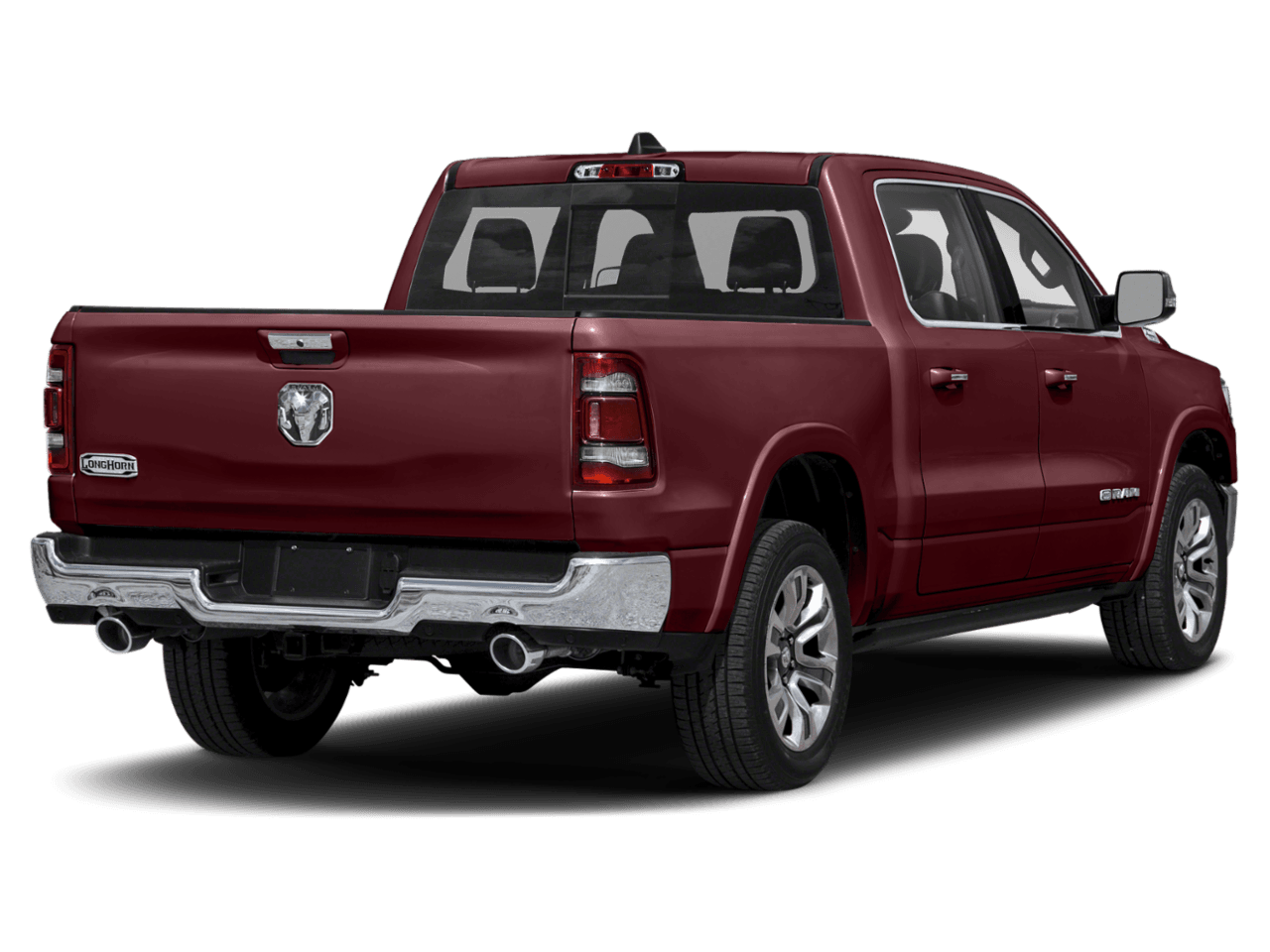 2021 Ram 1500 Longhorn - Rear 3/4, facing to the right