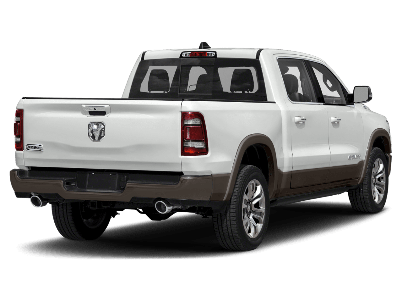 2021 Ram 1500 Longhorn - Rear 3/4, facing to the right