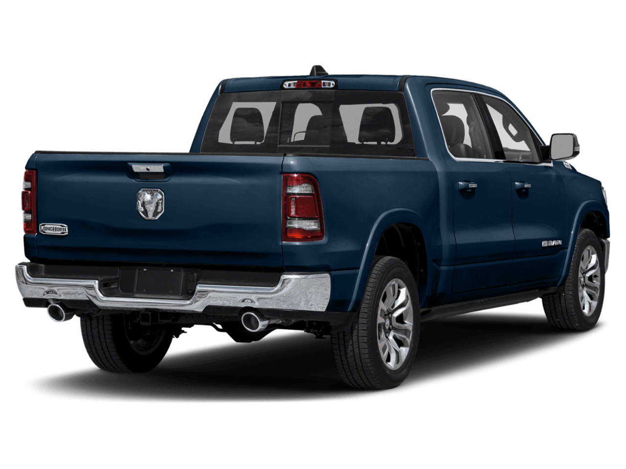 2021 Ram 1500 Longhorn - Rear 3/4, facing to the right