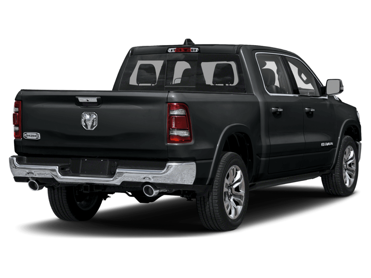 2021 Ram 1500 Longhorn - Rear 3/4, facing to the right