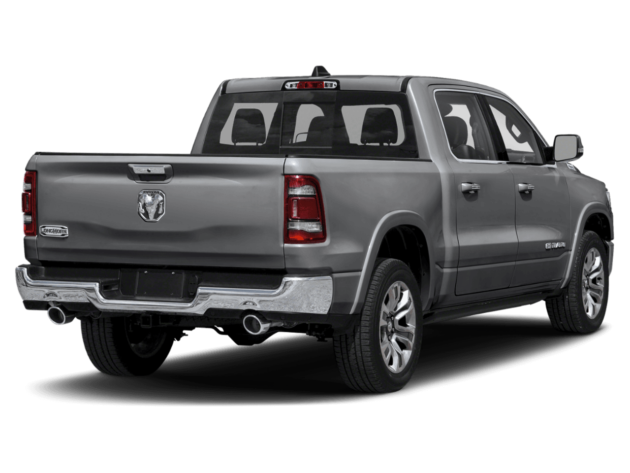 2021 Ram 1500 Longhorn - Rear 3/4, facing to the right