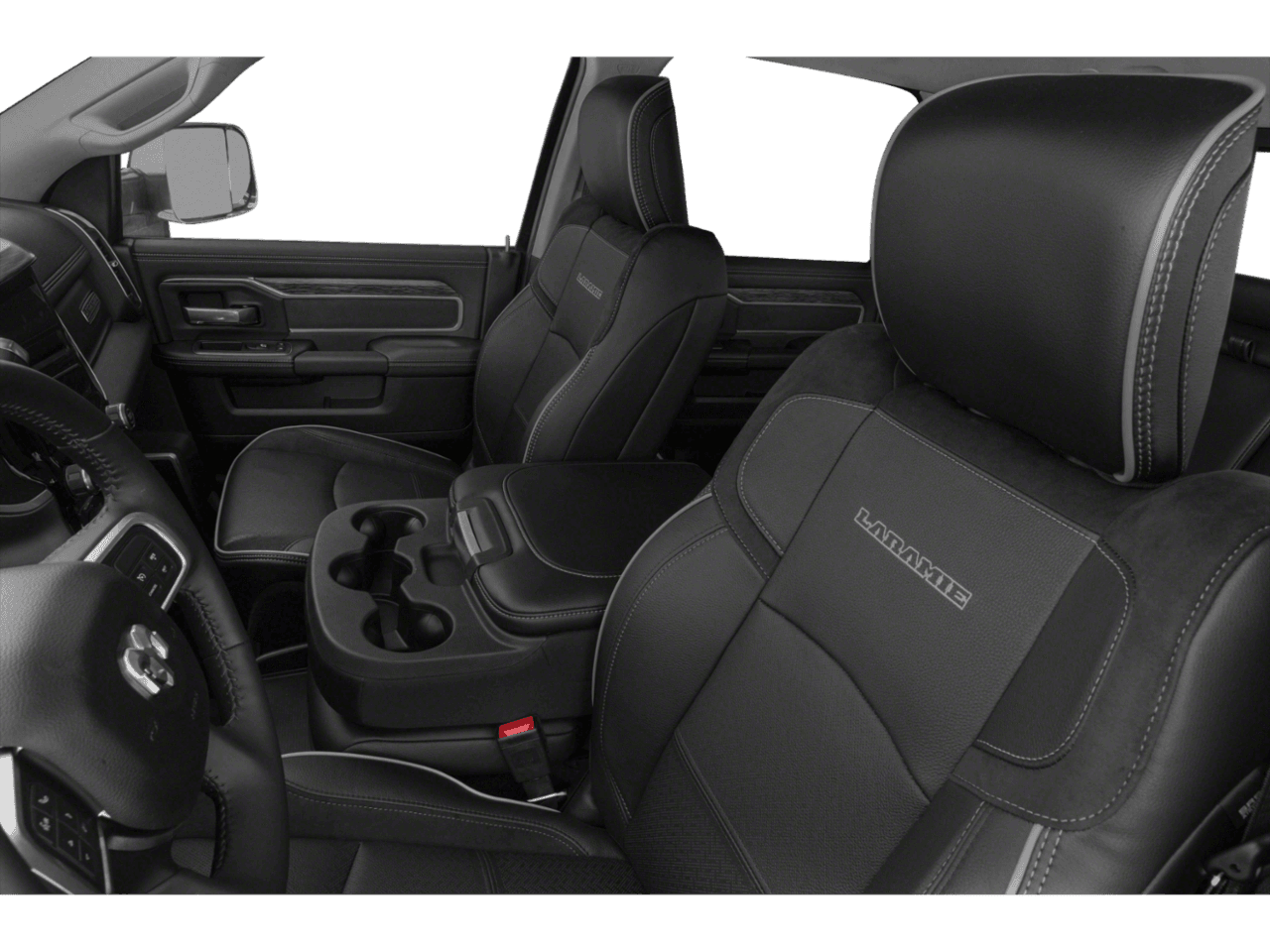 2021 Ram 2500 Laramie - Interior Driver's Side with Door Open, Front Seat Feature