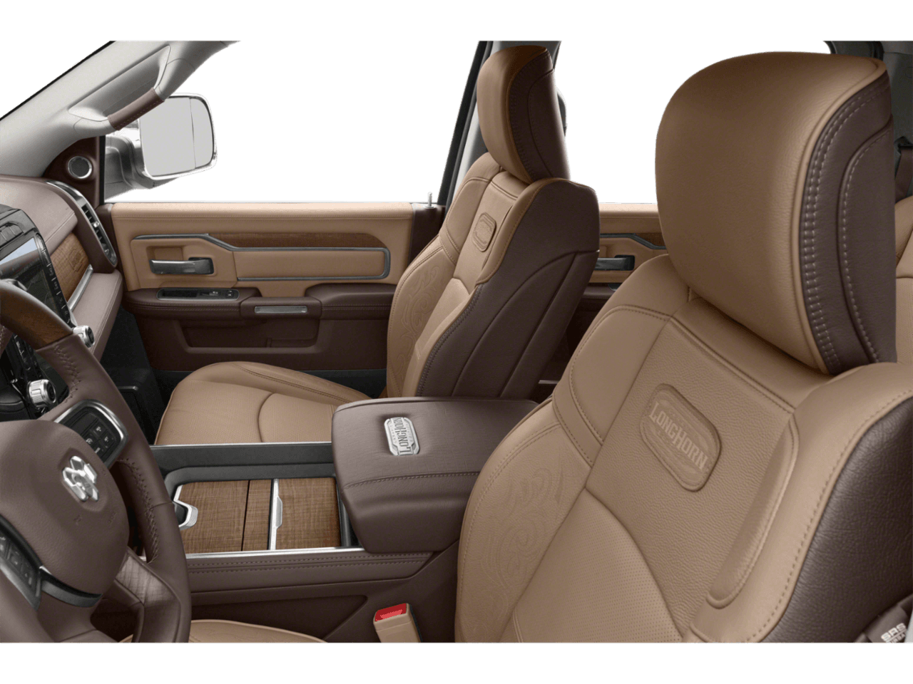 2021 Ram 2500 Longhorn - Interior Driver's Side with Door Open, Front Seat Feature