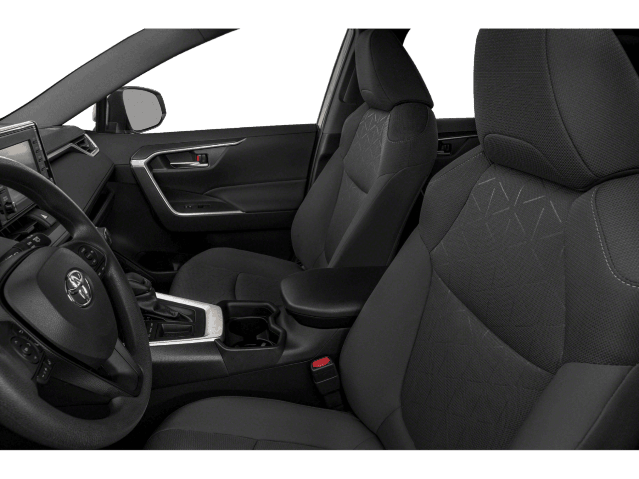 2021 Toyota RAV4 XLE - Interior Driver's Side with Door Open, Front Seat Feature