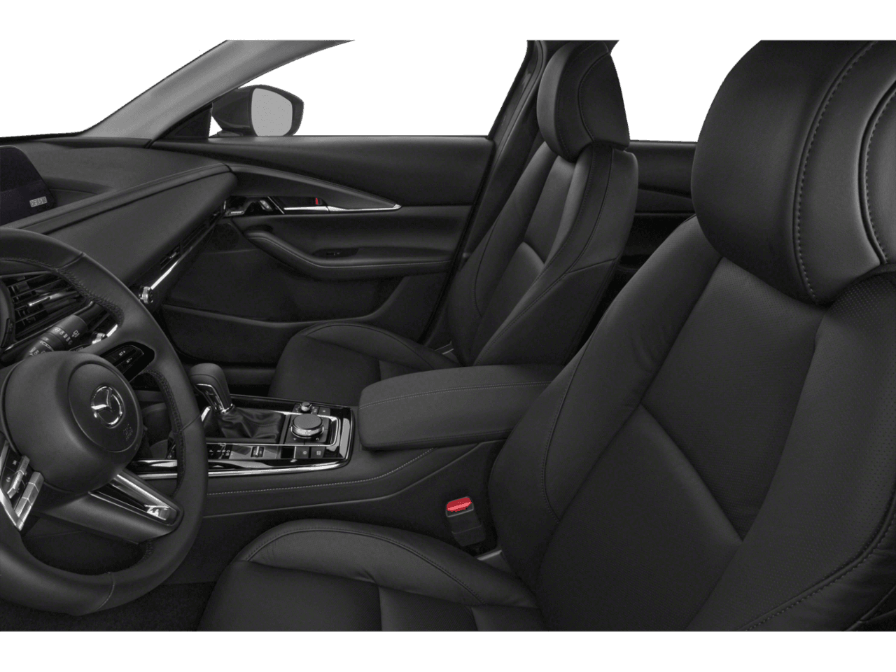 2021 Mazda CX-30 Premium - Interior Driver's Side with Door Open, Front Seat Feature