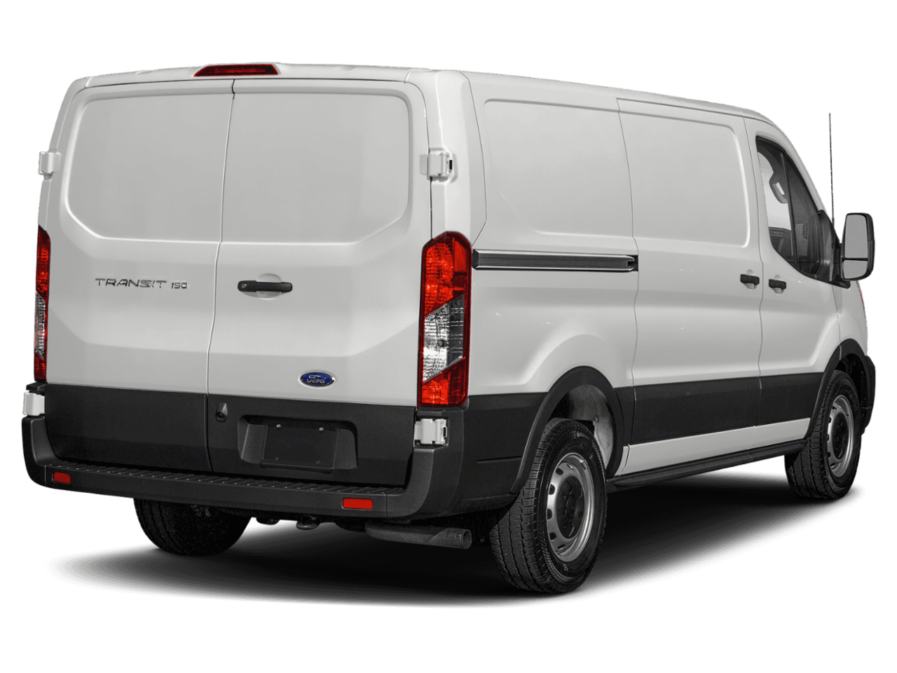 2021 Ford Transit Cargo Van T-150 130" Low Rf 8670 GVWR RWD - Rear 3/4, facing to the right