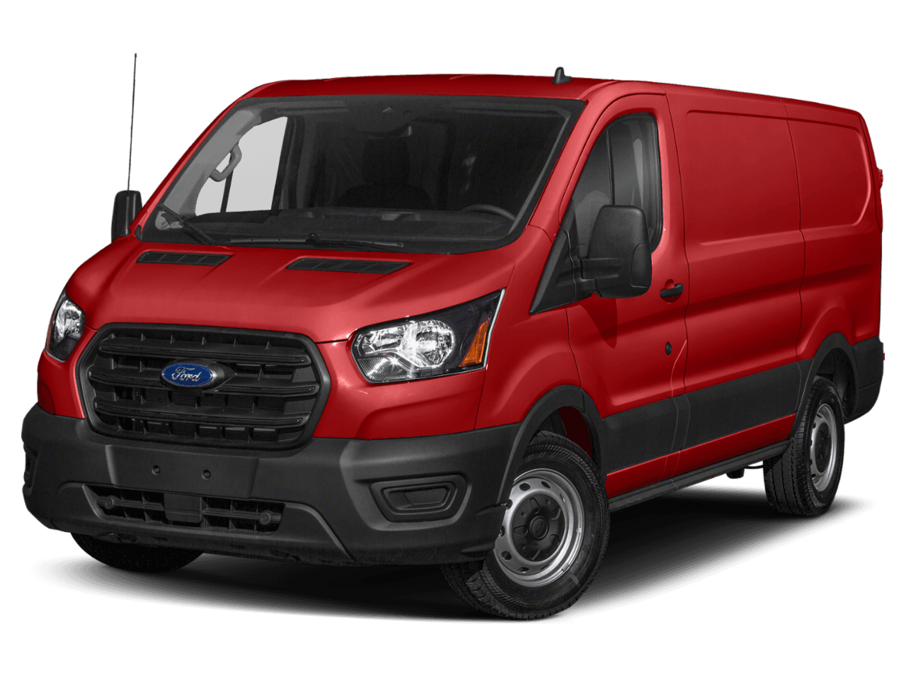 2021 Ford Transit Cargo Van T-150 148" Low Rf 8670 GVWR RWD - Front 3/4, facing to the left