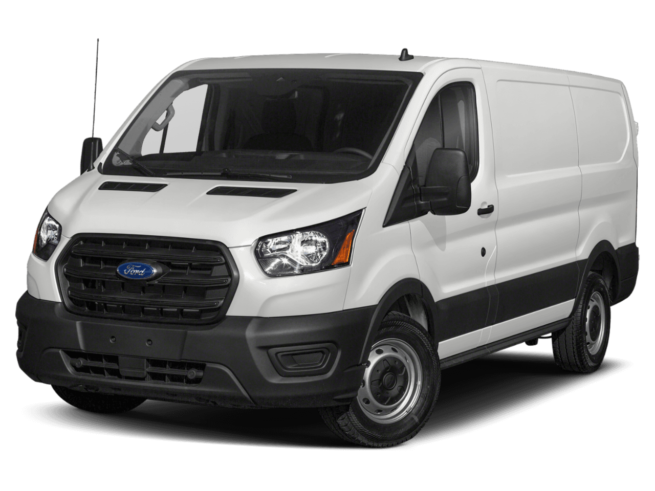 2021 Ford Transit Cargo Van T-150 148" Low Rf 8670 GVWR RWD - Front 3/4, facing to the left