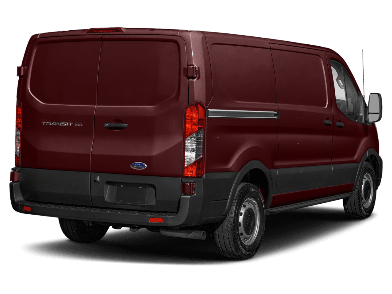 2021 Ford Transit Cargo Van T-150 148" Low Rf 8670 GVWR RWD - Rear 3/4, facing to the right