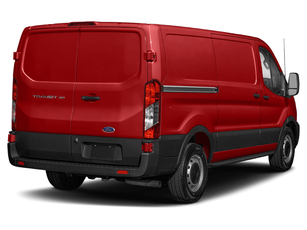 2021 Ford Transit Cargo Van T-150 148" Low Rf 8670 GVWR RWD - Rear 3/4, facing to the right