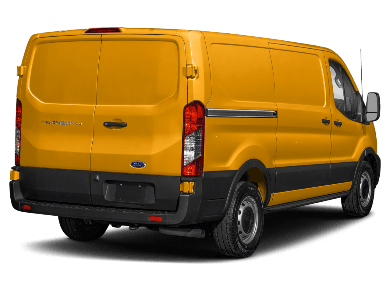 2021 Ford Transit Cargo Van T-150 148" Low Rf 8670 GVWR RWD - Rear 3/4, facing to the right