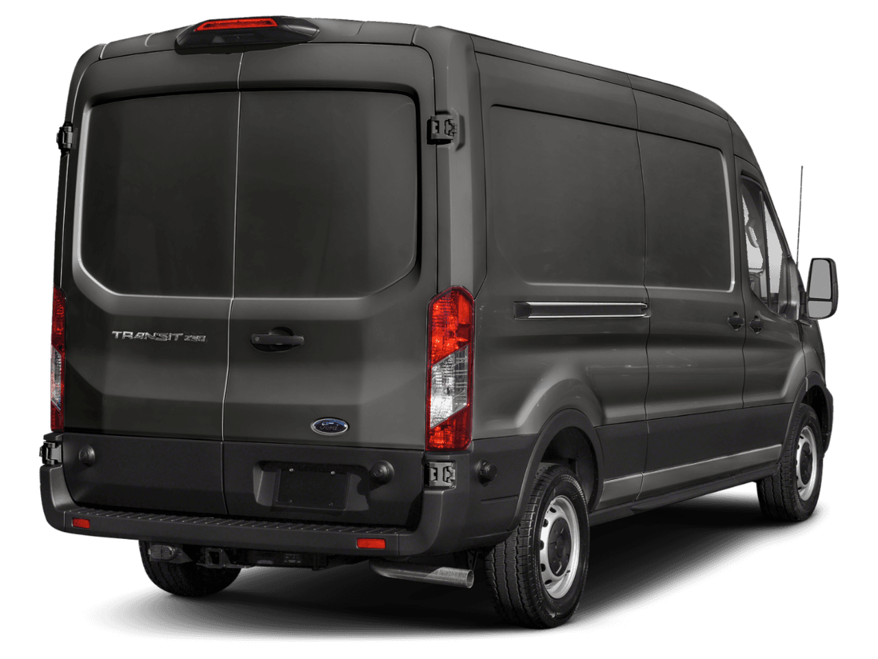 2021 Ford Transit Cargo Van T-150 148" Med Rf 8670 GVWR RWD - Rear 3/4, facing to the right