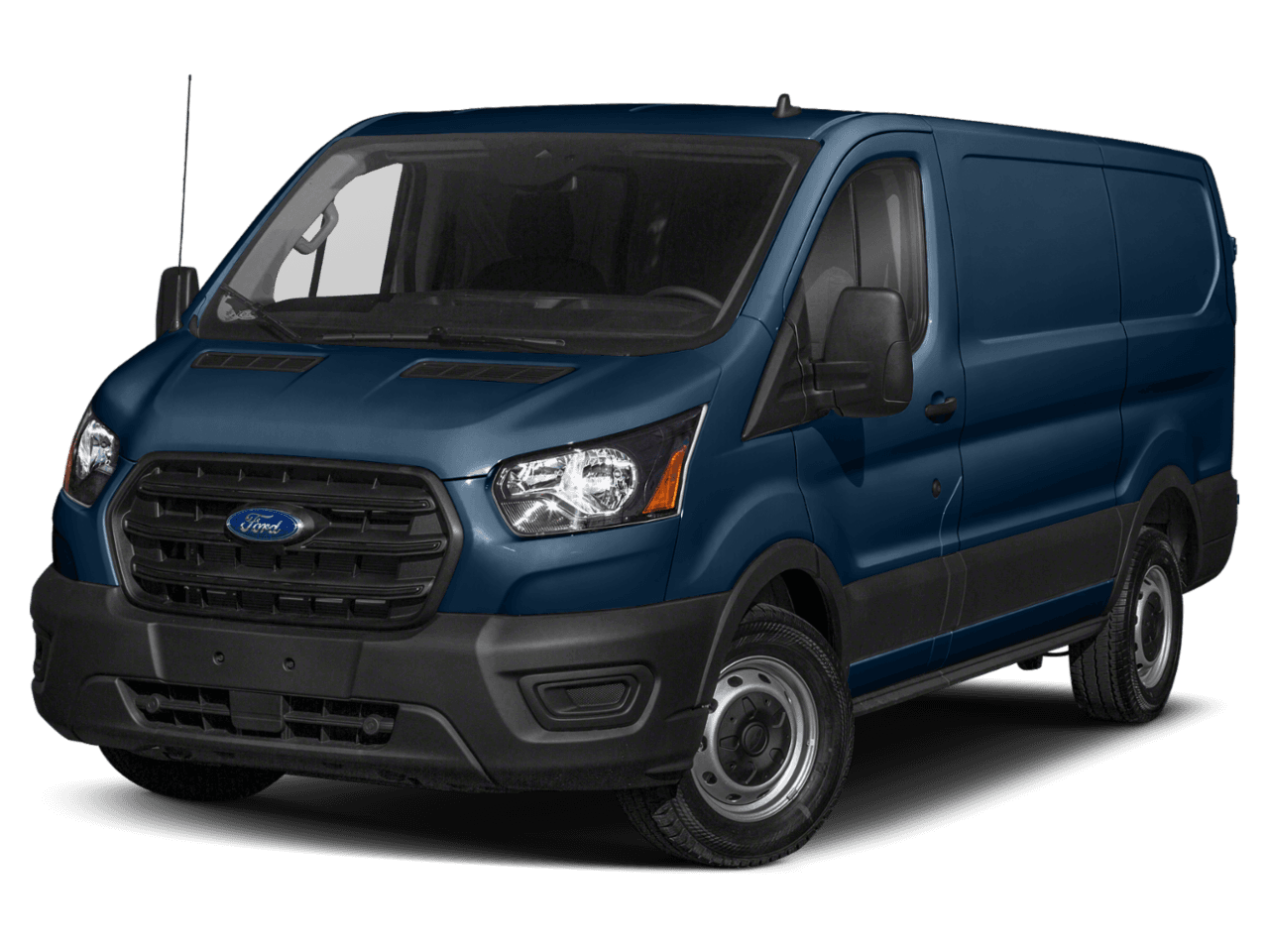 2021 Ford Transit Cargo Van T-150 130" Low Rf 8670 GVWR AWD - Front 3/4, facing to the left