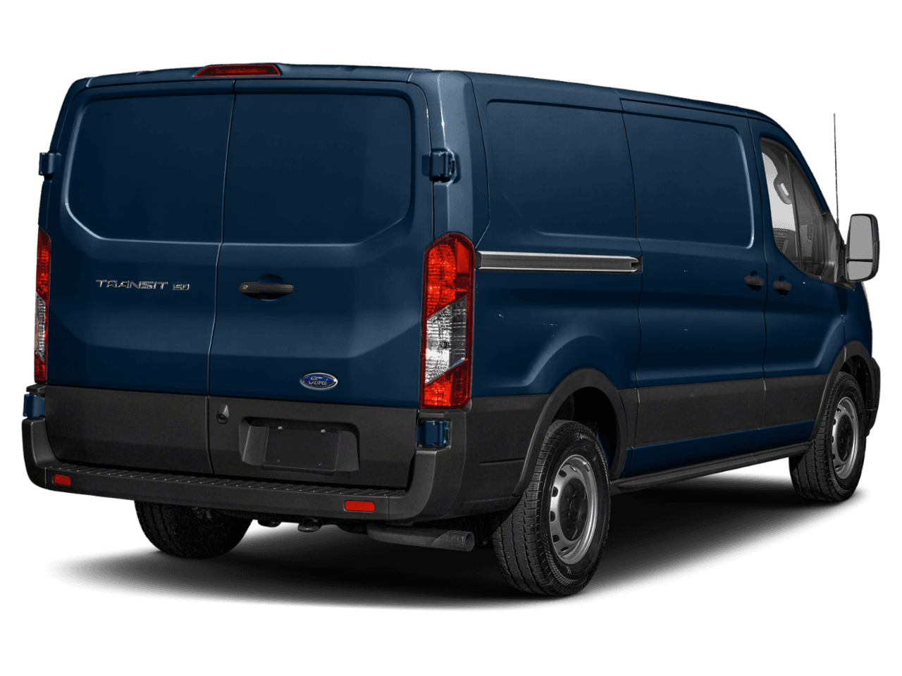 2021 Ford Transit Cargo Van T-150 130" Low Rf 8670 GVWR AWD - Rear 3/4, facing to the right
