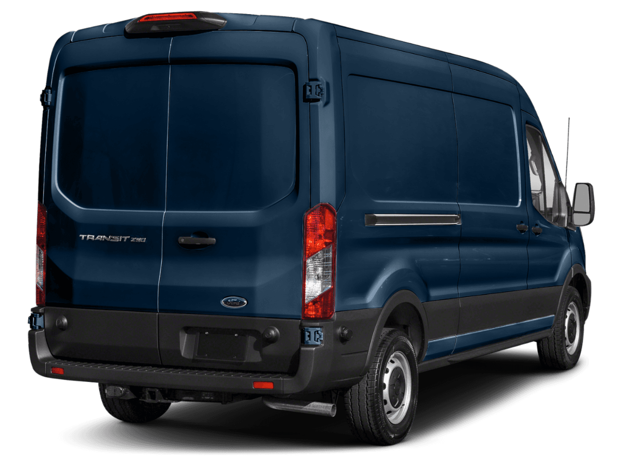 2021 Ford Transit Cargo Van T-250 130" Med Rf 9070 GVWR RWD - Rear 3/4, facing to the right