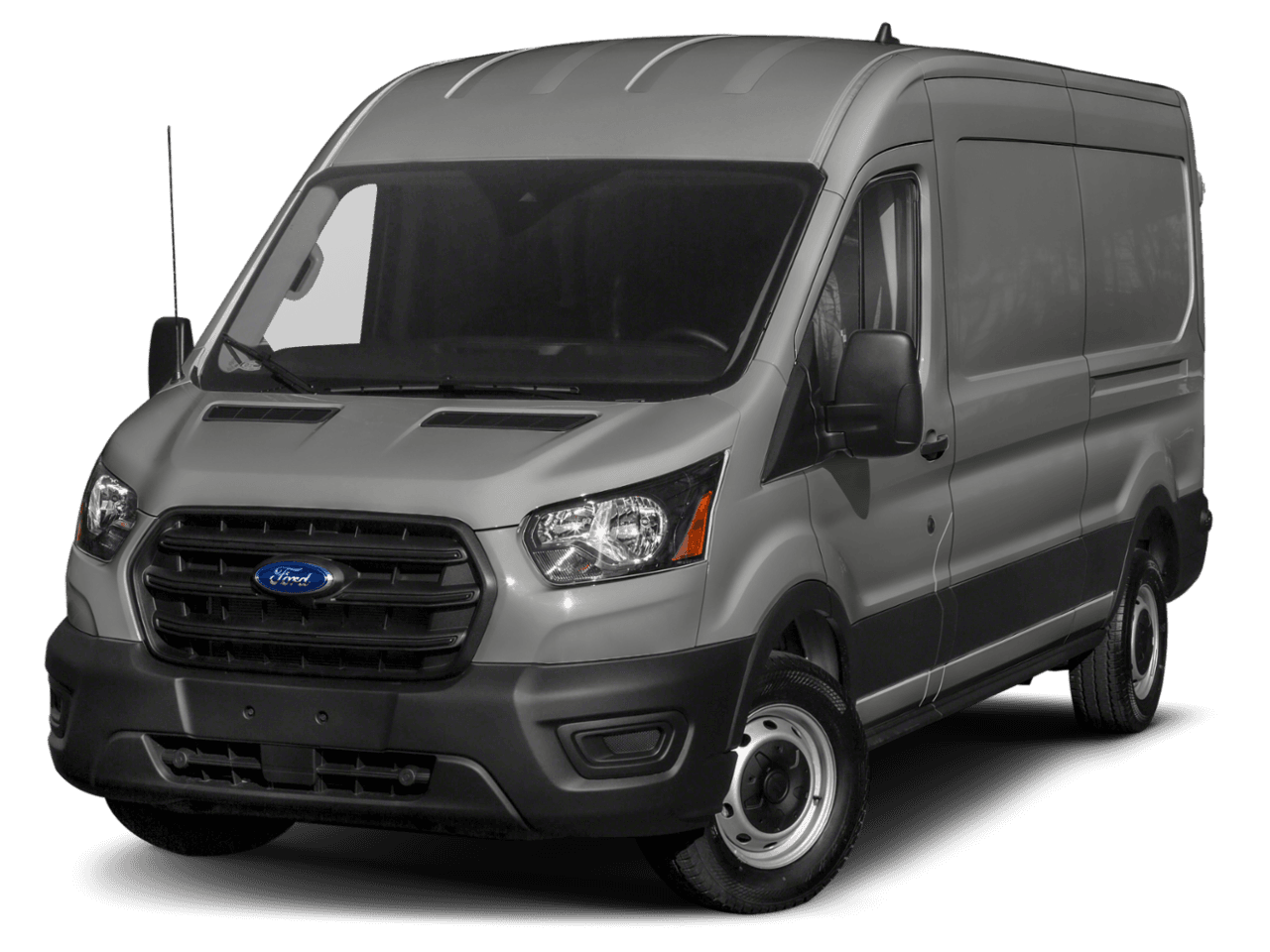 2021 Ford Transit Cargo Van T-250 148" Med Rf 9070 GVWR RWD - Front 3/4, facing to the left