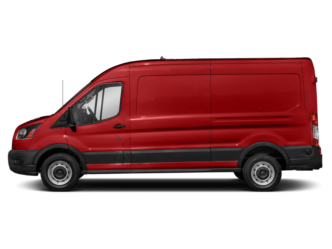 2021 Ford Transit Cargo Van T-250 130" Med Rf 9070 GVWR AWD - Profile, facing to the left