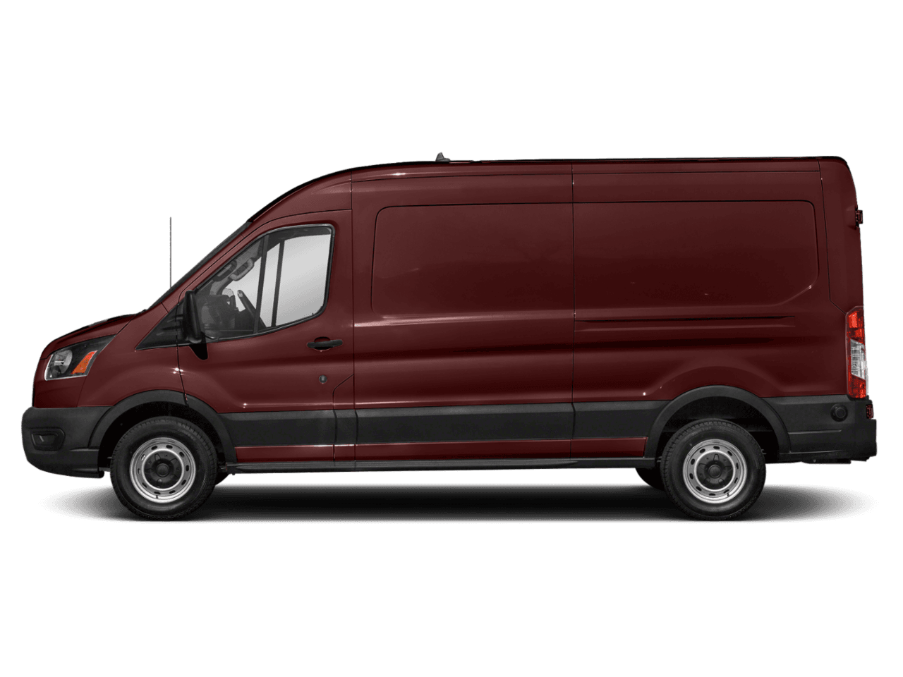 2021 Ford Transit Cargo Van T-350 HD 148" EL Hi Rf 9950 GVWR DRW RWD - Profile, facing to the left