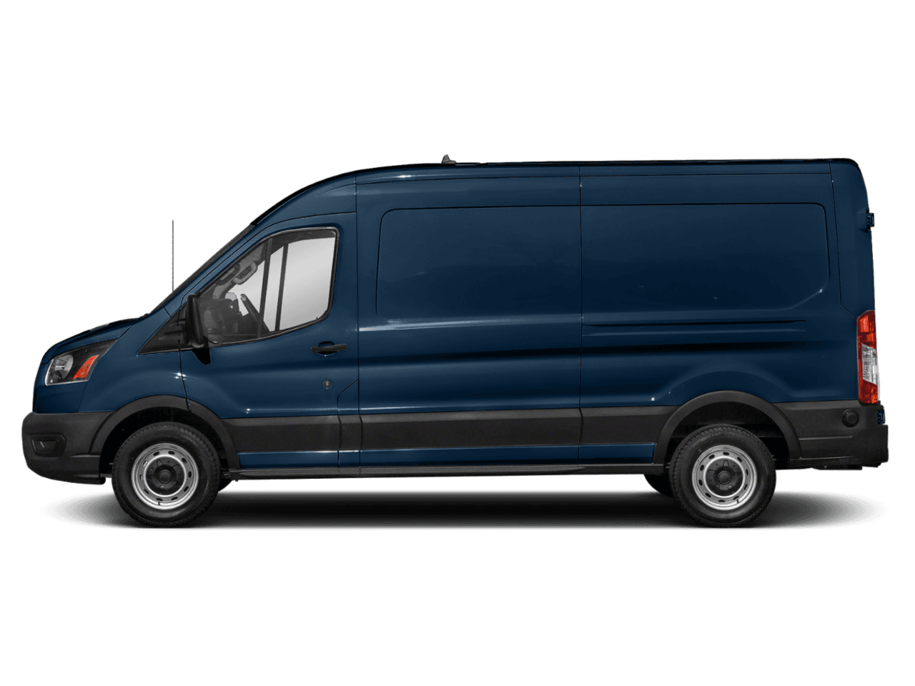 2021 Ford Transit Cargo Van T-350 HD 148" EL Hi Rf 10360 GVWR DRW AWD - Profile, facing to the left