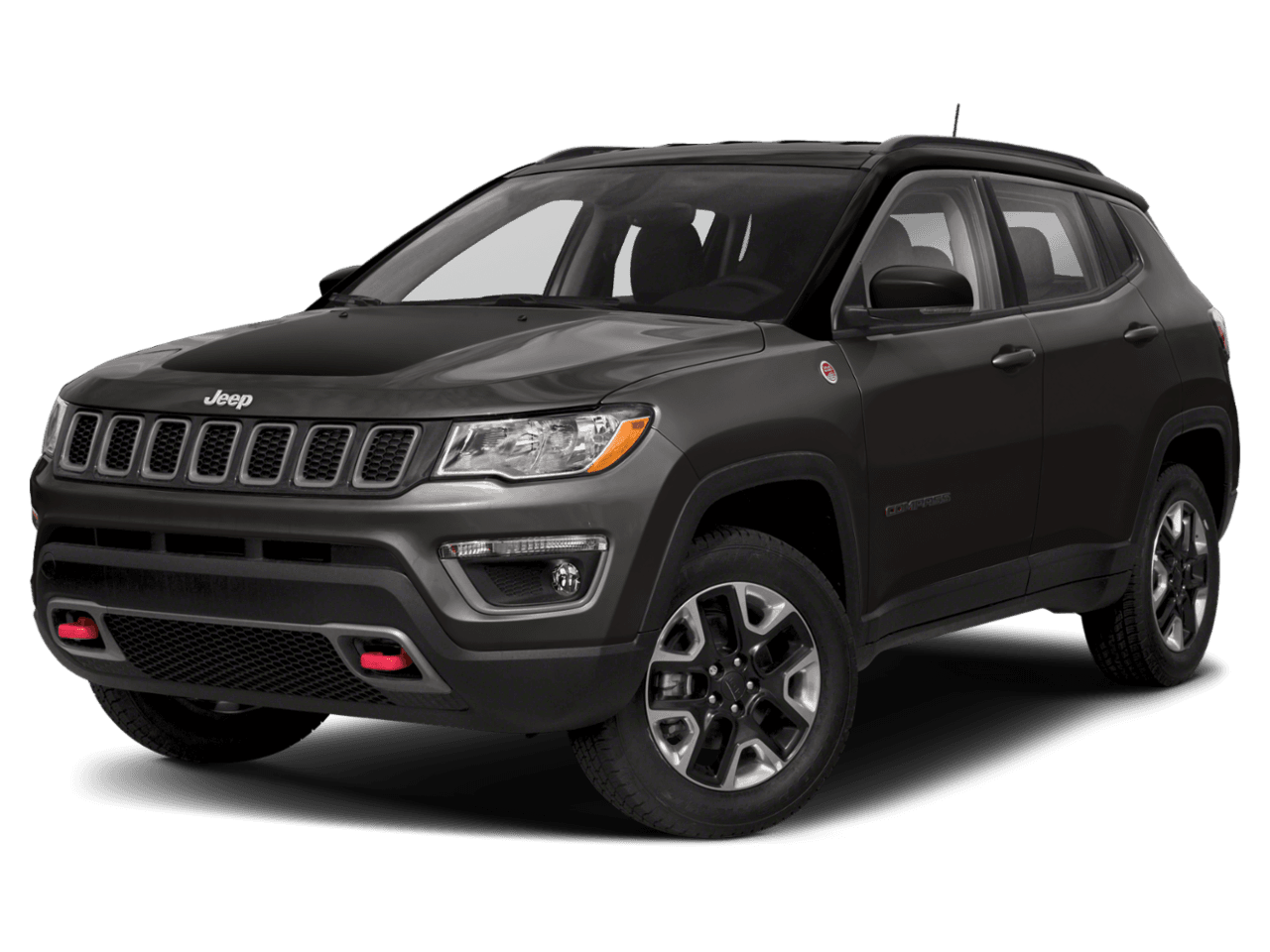 2021 Jeep Compass Trailhawk - Front 3/4, facing to the left