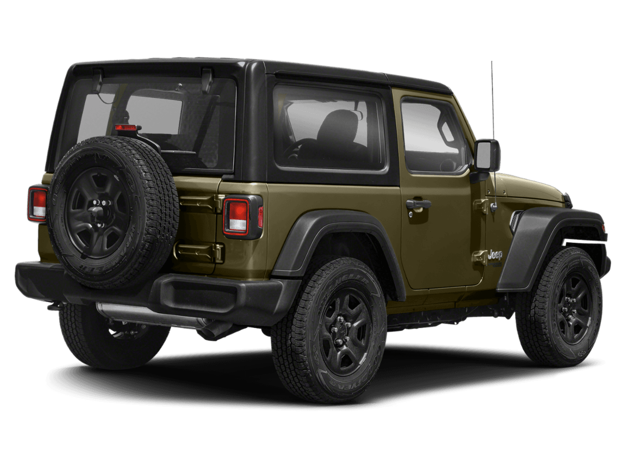 2021 Jeep Wrangler Sport - Rear 3/4, facing to the right
