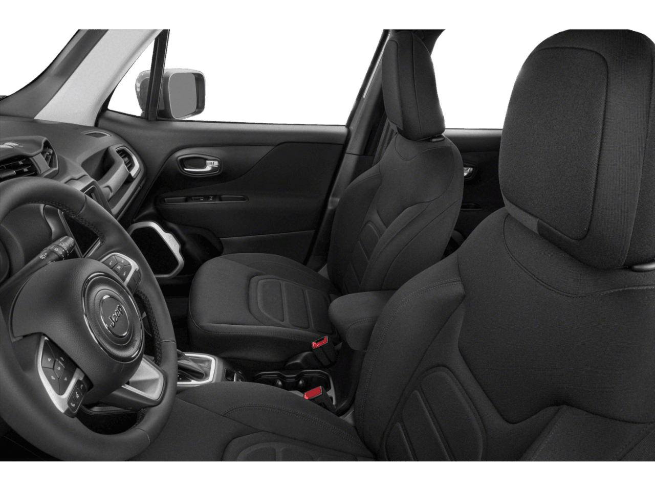 2021 Jeep Renegade Jeepster - Interior Driver's Side with Door Open, Front Seat Feature