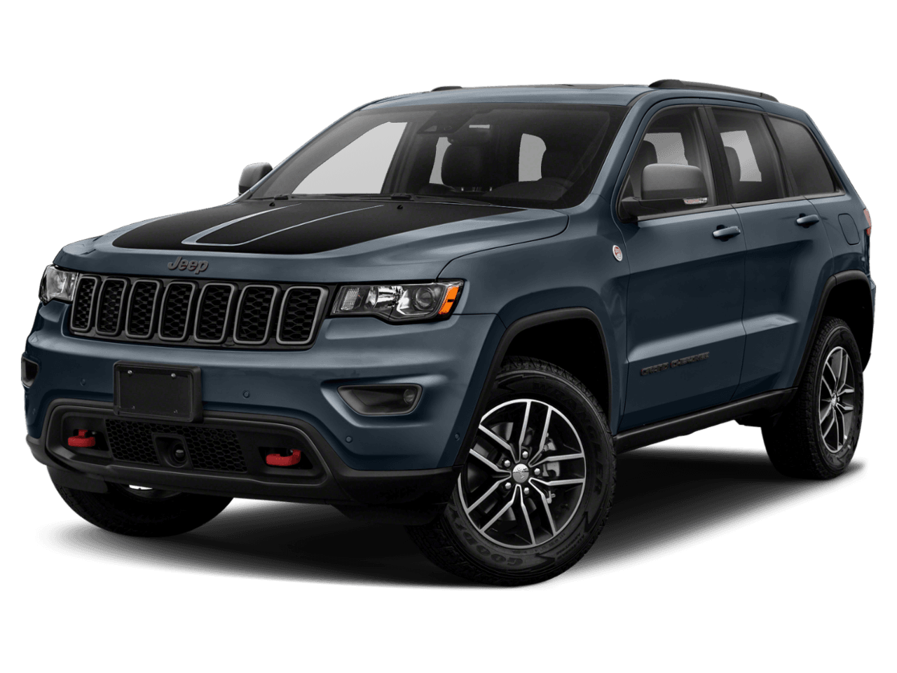 2021 Jeep Grand Cherokee Trailhawk - Front 3/4, facing to the left