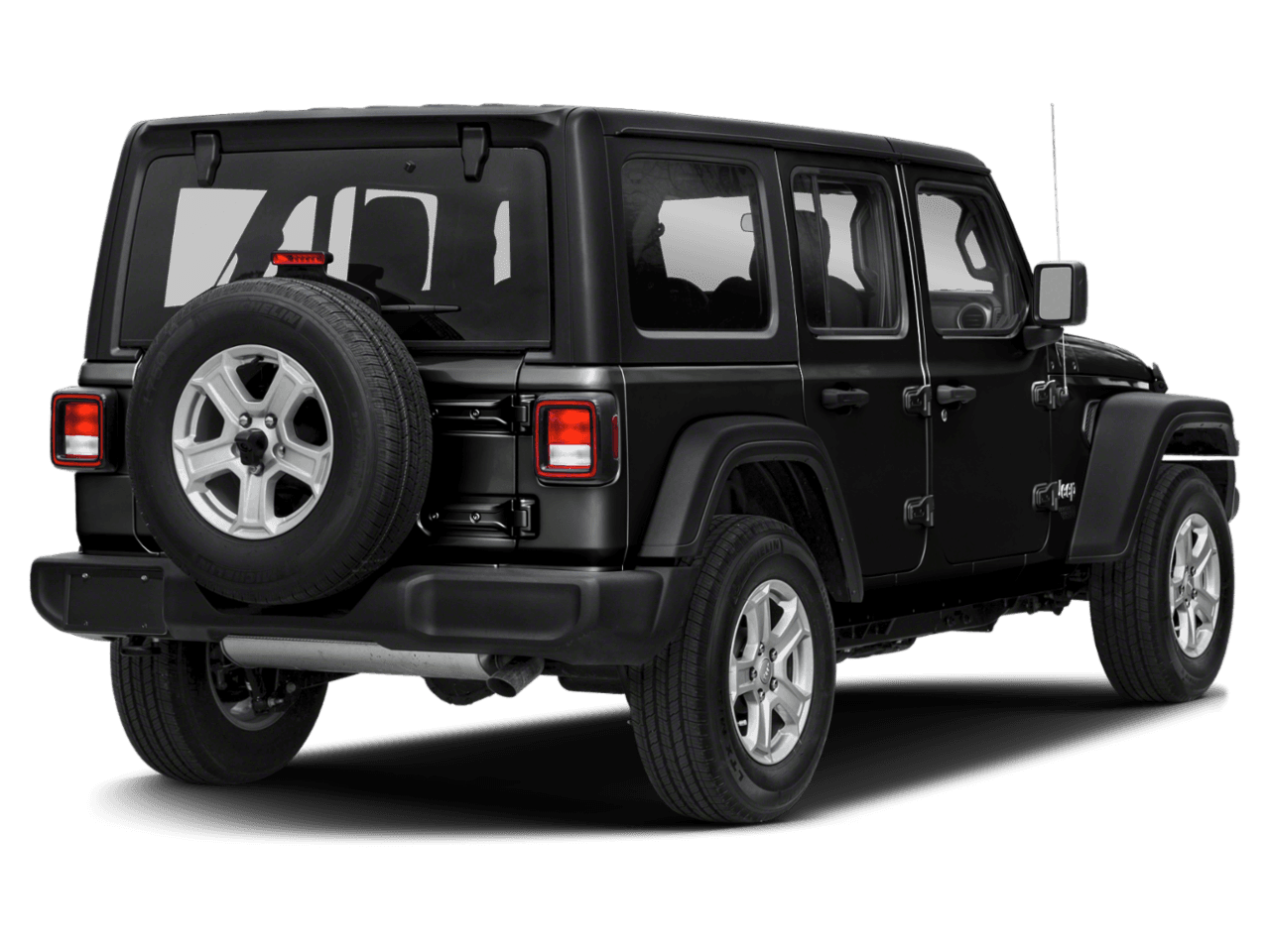 2021 Jeep Wrangler Unlimited Freedom - Rear 3/4, facing to the right