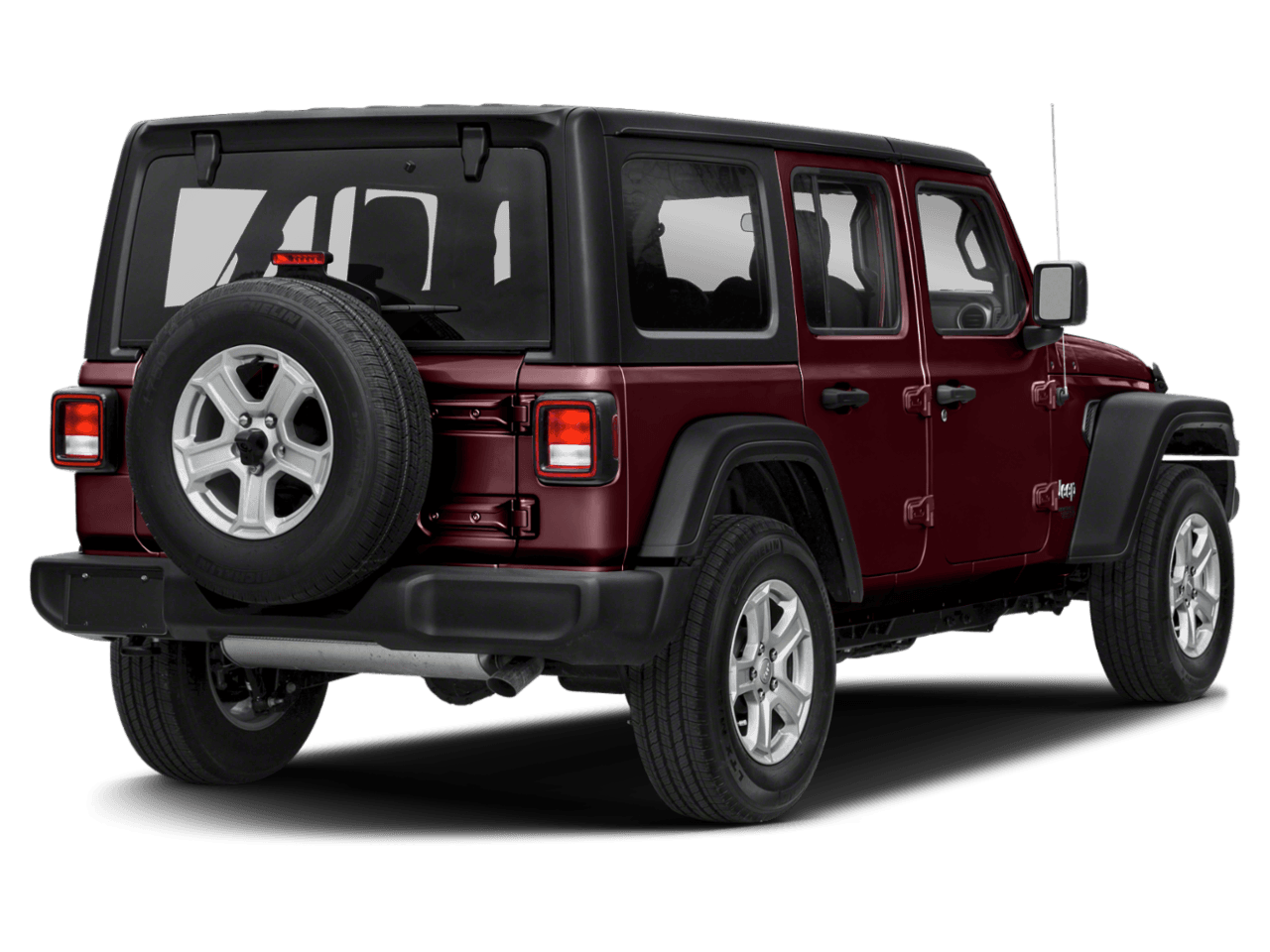 2021 Jeep Wrangler Unlimited Freedom - Rear 3/4, facing to the right