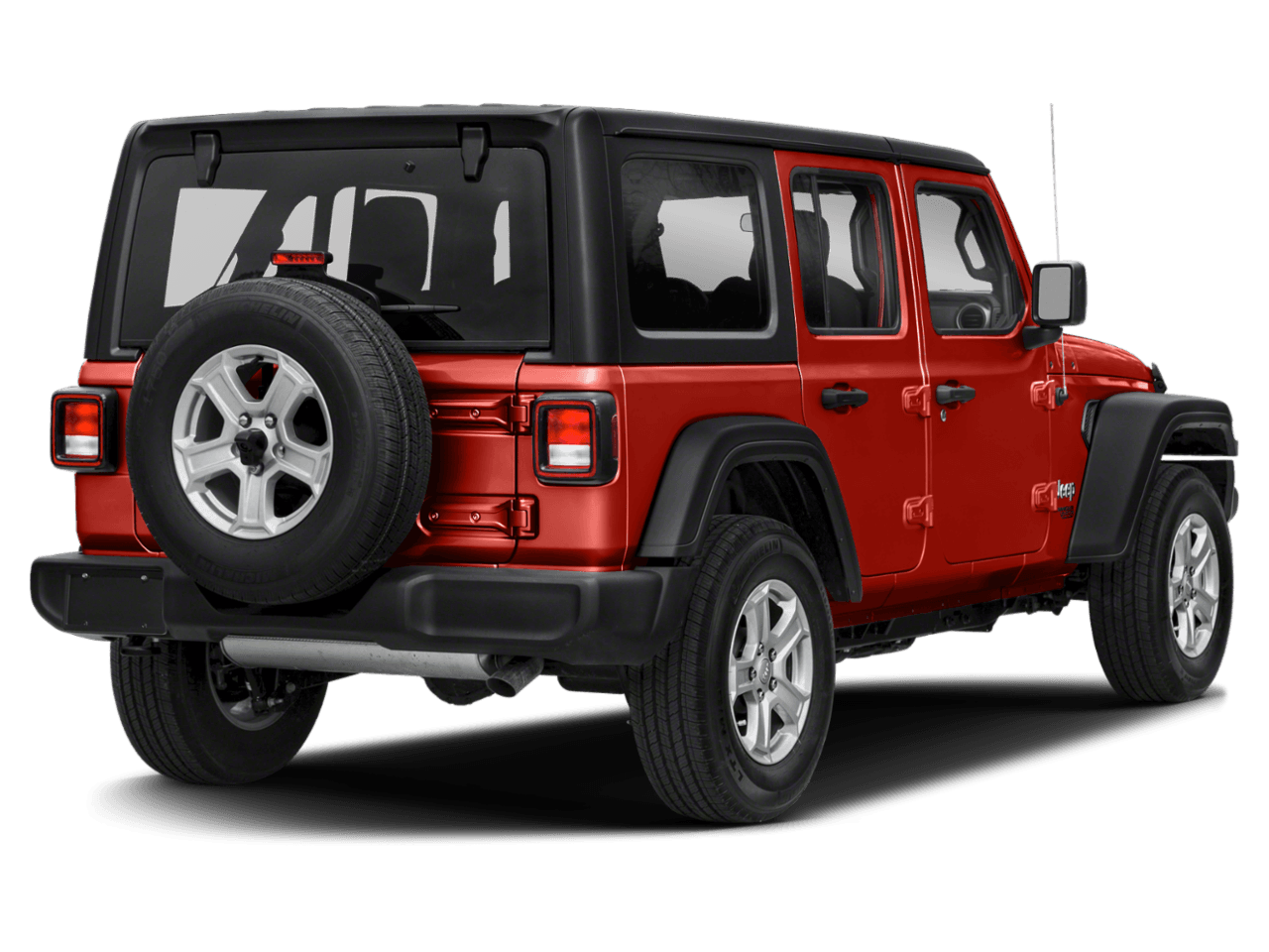 2021 Jeep Wrangler Unlimited Willys Sport - Rear 3/4, facing to the right