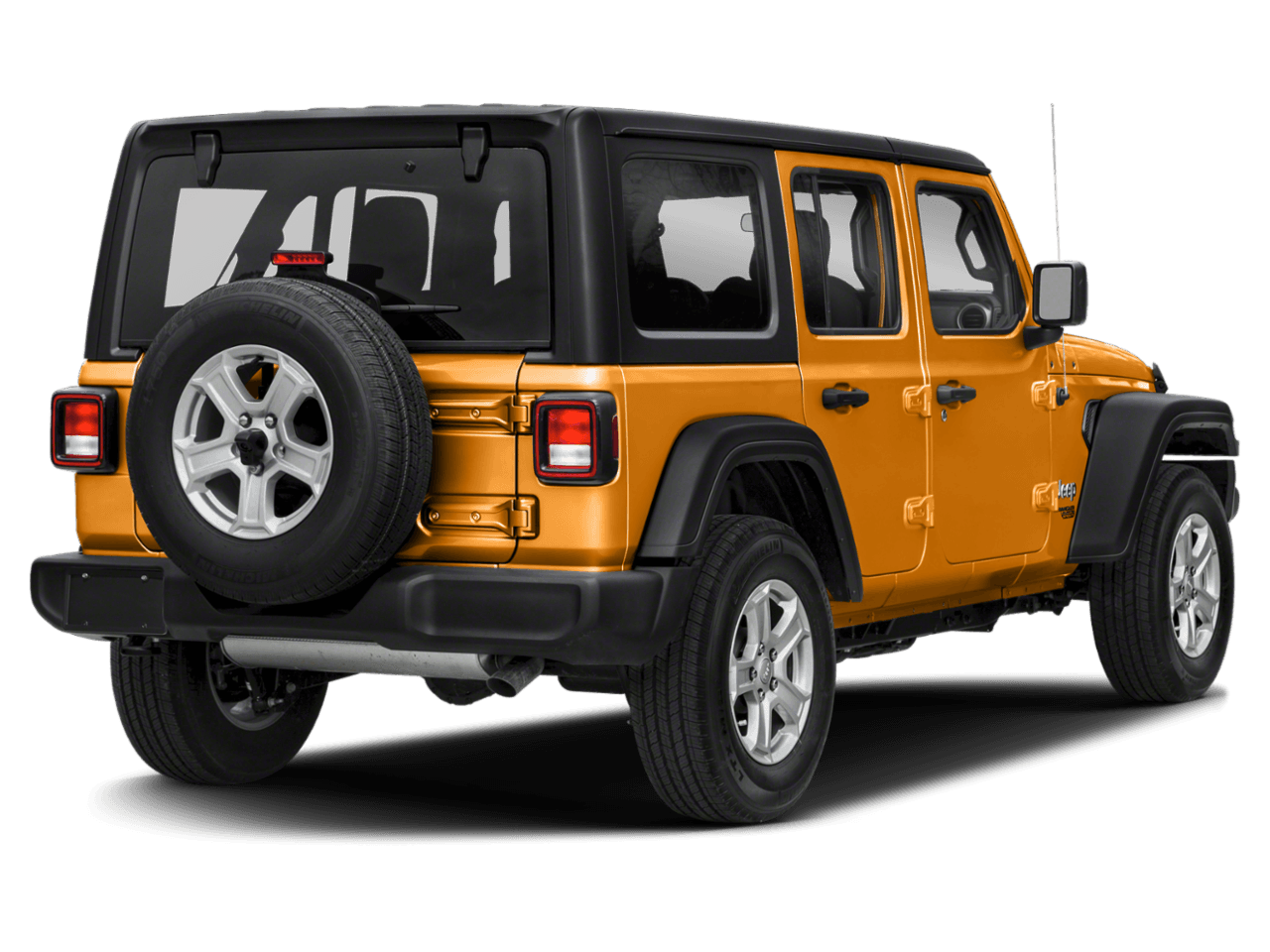 2021 Jeep Wrangler Unlimited Willys Sport - Rear 3/4, facing to the right