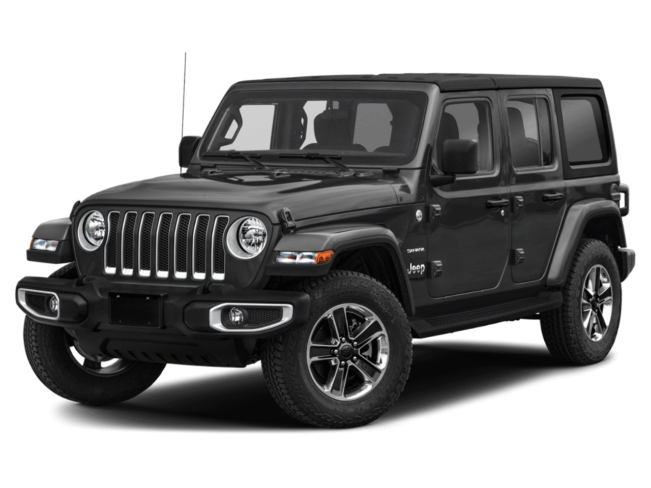 2021 Jeep Wrangler Unlimited Sahara - Front 3/4, facing to the left