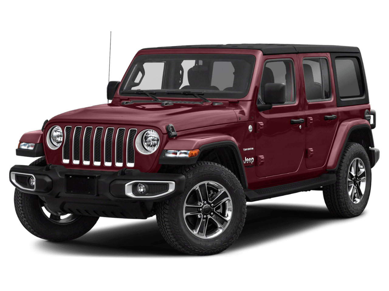 2021 Jeep Wrangler Unlimited Sahara - Front 3/4, facing to the left