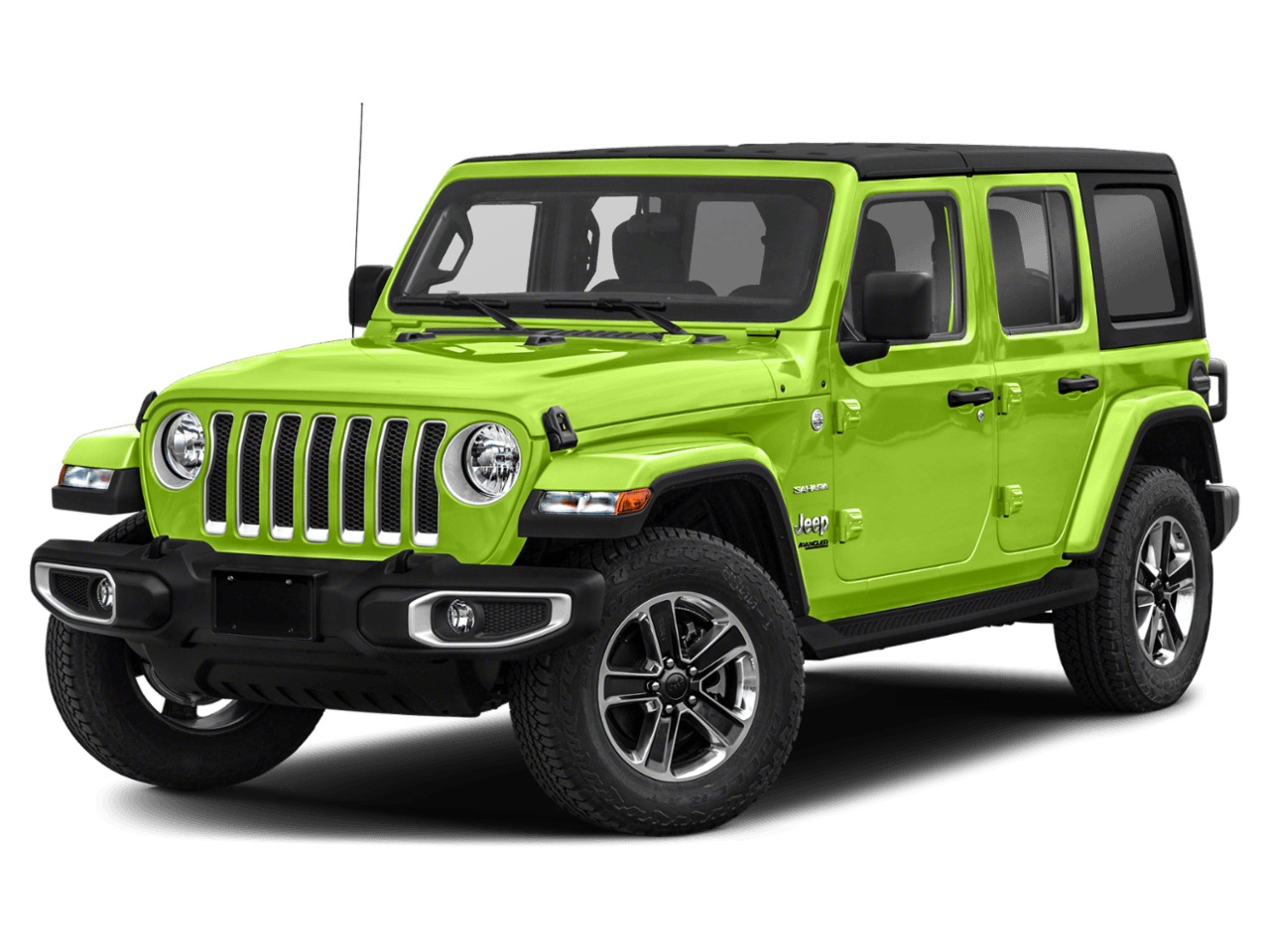 2021 Jeep Wrangler Unlimited Sahara - Front 3/4, facing to the left