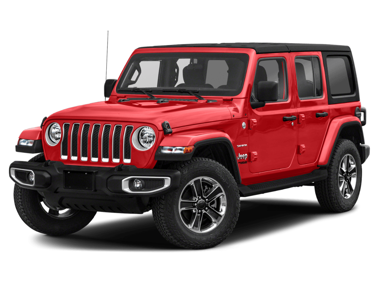 2021 Jeep Wrangler Unlimited Sahara - Front 3/4, facing to the left